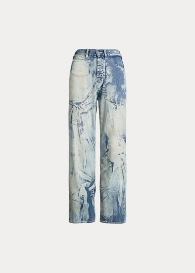 Women's Ralph Lauren Bleached Work Jeans | 734159MXQ